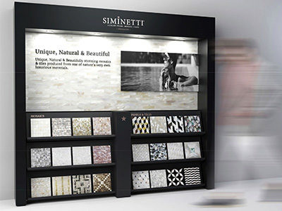 Siminetti Wall Display Siminetti Point of Sale Display
