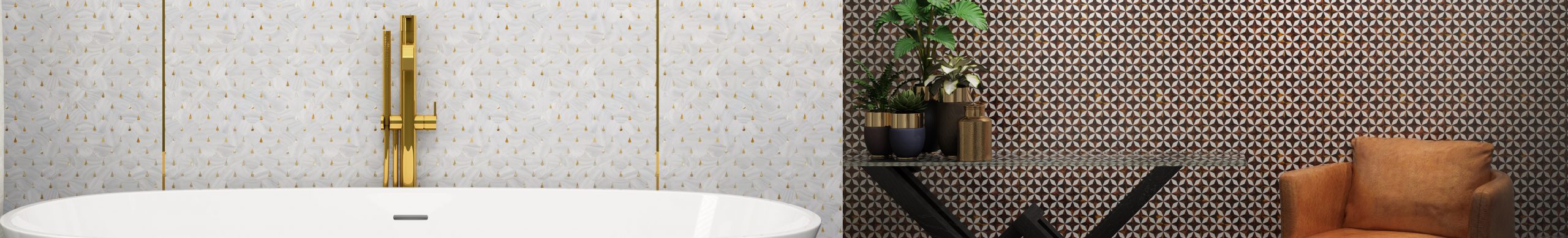 Siminetti Decorative Panels Siminetti luxury mother-of-pearl tiles