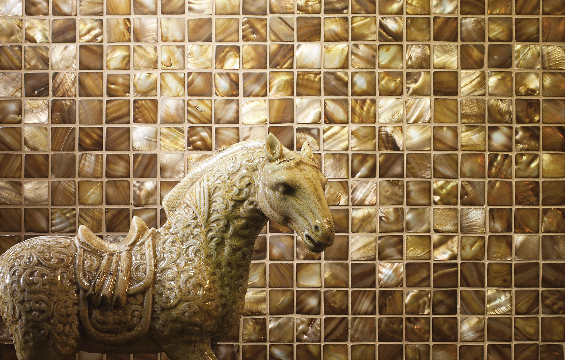 Bronze mosaic tiles 25mm