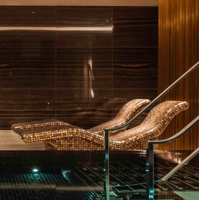 Siminetti's Gentle Earth mother of pearl spa lounger