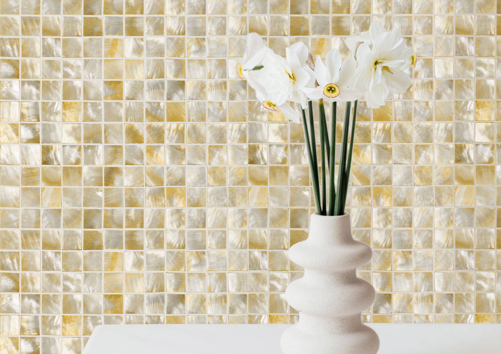 Golden Promise Yellow Mosaic Tiles