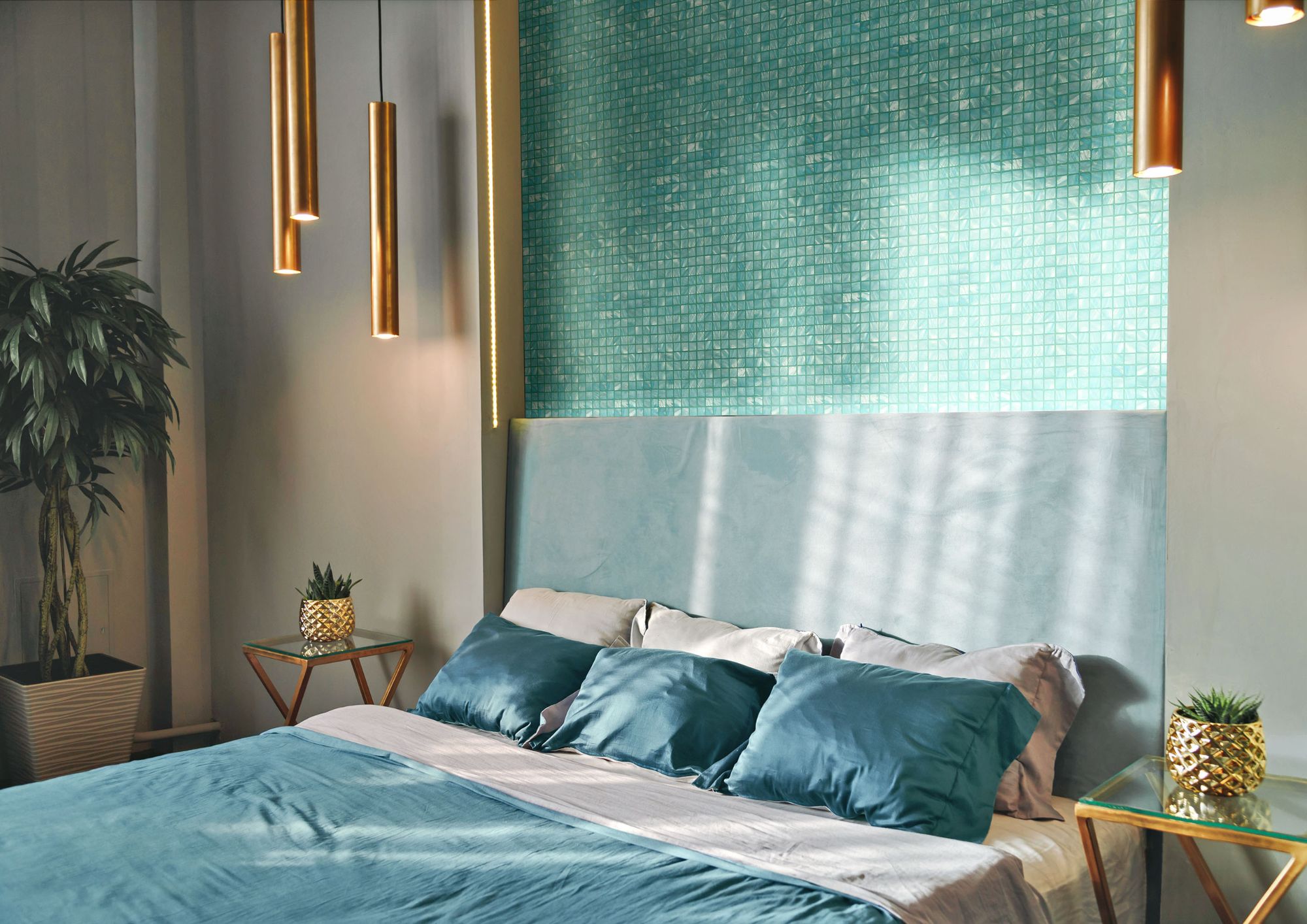 Oceans Calm Blue Mosaic Tiles